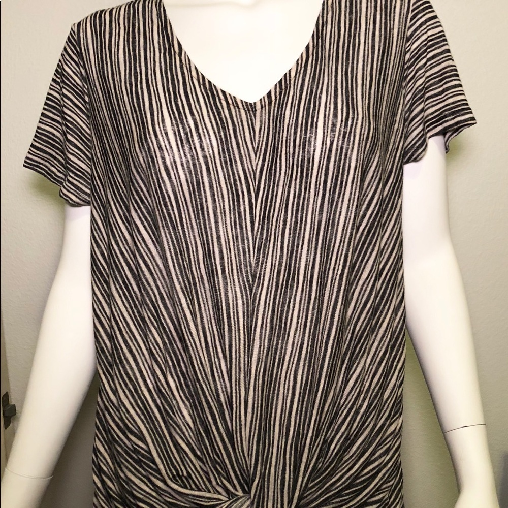 Slouchy Black and White Knit Top